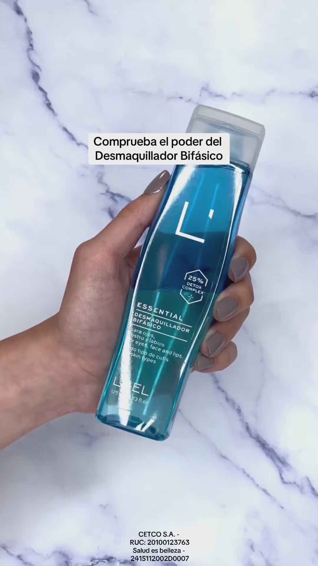 Loción Desmaquillante Bifásica Remueve Maquillaje Prueba de Agua 45 ml
